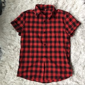 black & red buffalo check shirt